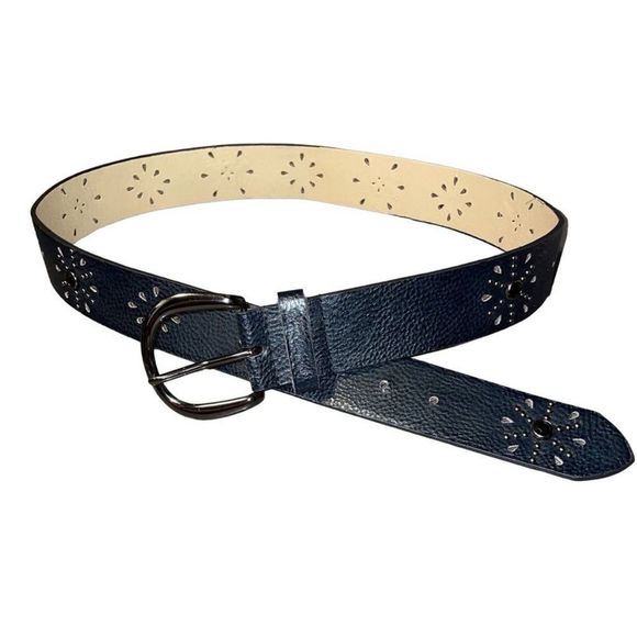Hollywood Vegan Leather Studded Belt - Bid Now = Discounted Shipping - Picture 1 of 10